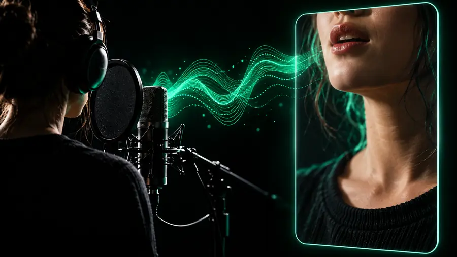 Portrait prepared for an AI lip-sync video